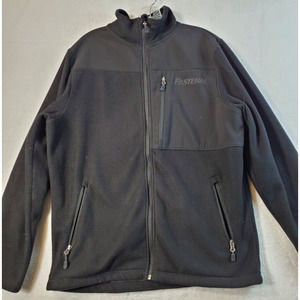 Fossa Apparel Jacket Mens Medium Gray Fleece 100% Polyester Pockets Full Zip‎